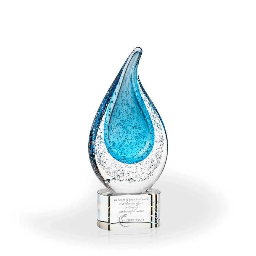 rainey-blue-flame-art-glass-award-clear-base_1